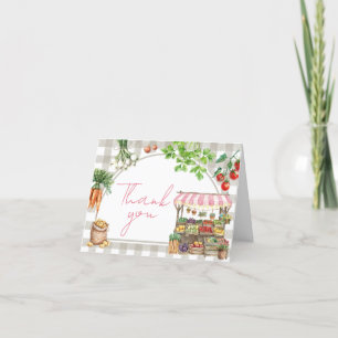 Carte De Remerciements Baby shower Cultivé localement