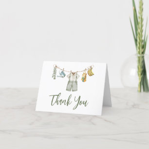 Carte De Remerciements Baby shower cultivé localement