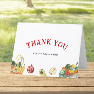 Carte De Remerciements Baby shower cultivé localement Plié