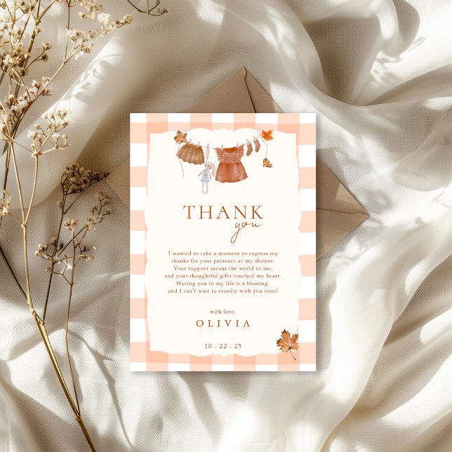 Carte De Remerciements Baby shower d'amour (Créateur téléchargé)