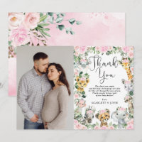 Baby shower d'animaux sauvages de la Jungle rose F