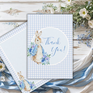 Carte De Remerciements Baby shower d'aquarelle Blue Peter Rabbit