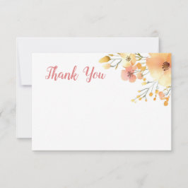 Carte De Remerciements baby shower d'aquarelle de petit fleur sauvage
