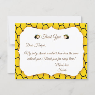 Carte De Remerciements Baby shower de Baby Bumble Bee