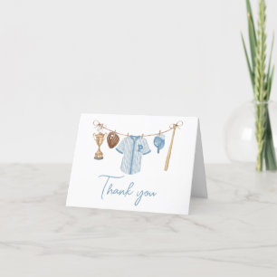 Carte De Remerciements Baby shower de baseball Little Slugger