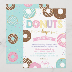 Carte De Remerciements Baby shower de beignets et de pommes de terre