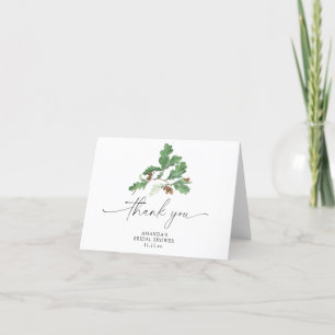 Carte De Remerciements Baby shower de branche de gland