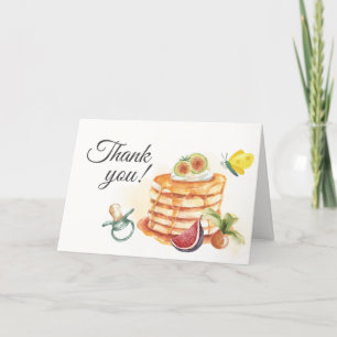 Carte De Remerciements Baby shower de Brunch de Pancake à la pomme de ter