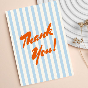 Carte De Remerciements Baby shower de cadre Abstrait rétro orange