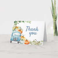 Baby shower de camion bleu petit Citrouille