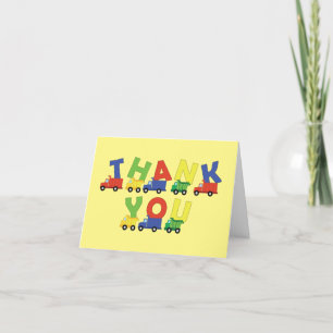 Carte De Remerciements Baby shower de camions