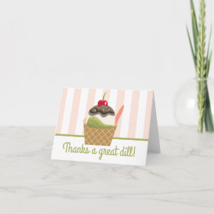 Carte De Remerciements Baby shower de chaudières et de glace