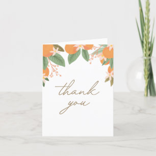 Carte De Remerciements Baby shower de Citrus Little Cutie