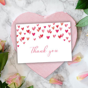Carte De Remerciements Baby shower de coeur doux
