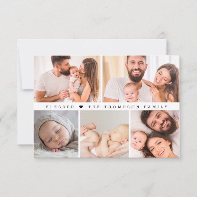 Carte De Remerciements Baby shower de collage photo personnalisé (Devant)
