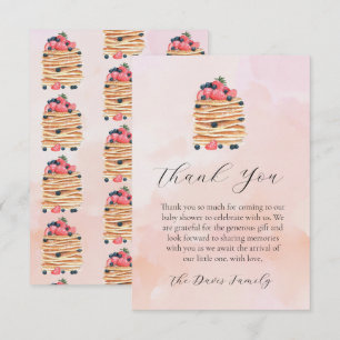 Carte De Remerciements Baby shower de crêpes aquarelle