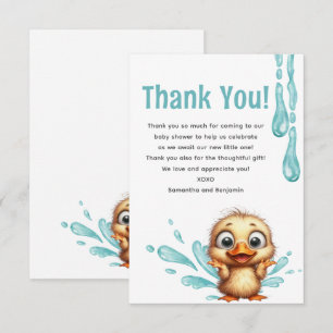 Carte De Remerciements Baby shower de fête de piscine