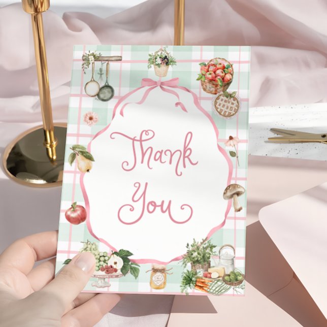 Carte De Remerciements Baby shower de filles roses cultivées localement (Créateur téléchargé)