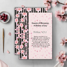 Carte De Remerciements Baby shower de fleurs de cerisiers Sakura Spring