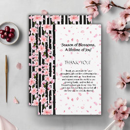Carte De Remerciements Baby shower de fleurs de cerisiers Sakura Spring