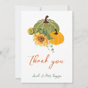 Carte De Remerciements Baby shower de fleurs de soleil de petite taille C