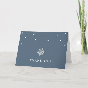 Carte De Remerciements Baby shower de flocons de neige moderne de la Mari