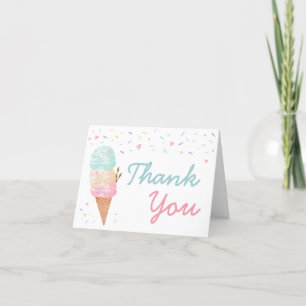 Carte De Remerciements Baby shower de glace