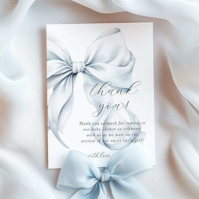 Carte De Remerciements Baby shower de la ceinture bleue (Créateur téléchargé)