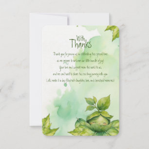 Carte De Remerciements Baby shower de la nature illustrée et personnalisé
