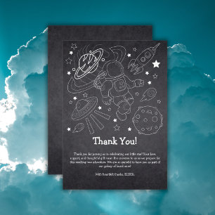 Carte De Remerciements Baby shower de l'explorateur petit espace du table