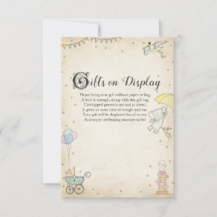 Carte De Remerciements Baby shower de livre d'histoire cadeaux sur écran