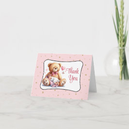 Carte De Remerciements Baby shower de l'ours de rêve