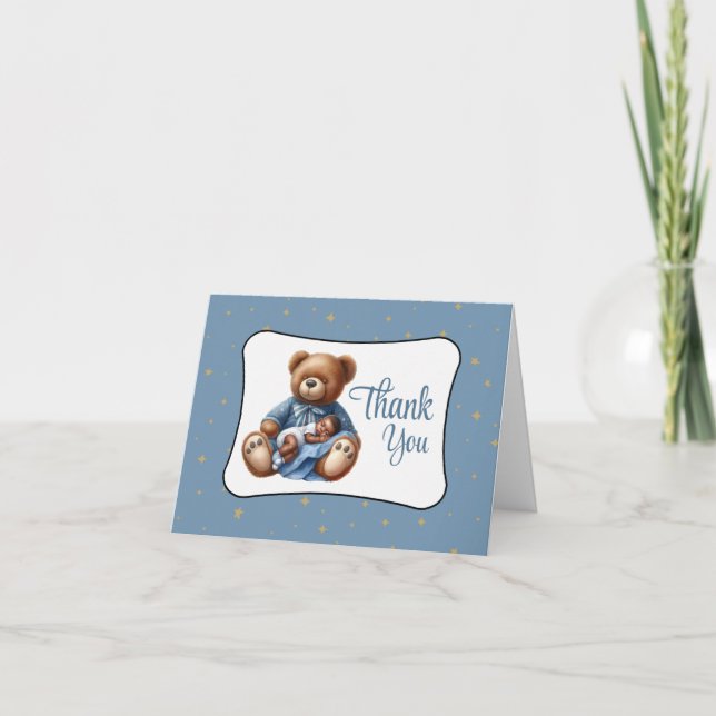 Carte De Remerciements Baby shower de l'ours de rêve (Devant)