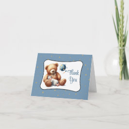 Carte De Remerciements Baby shower de l'ours de rêve