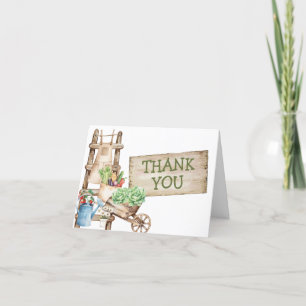 Carte De Remerciements Baby shower de marché rustique cultivé localement