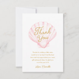 Carte De Remerciements Baby shower de plage d'été pour filles