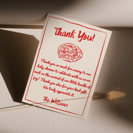 Carte De Remerciements Baby shower de plaisir de livraison spéciale à la 