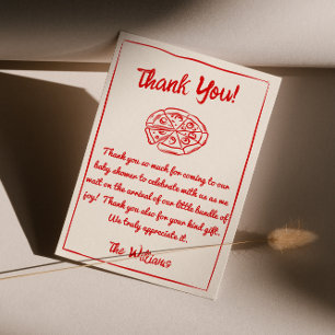 Carte De Remerciements Baby shower de plaisir de livraison spéciale à la 