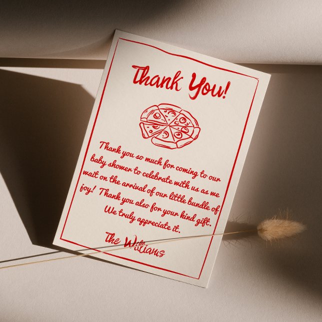 Carte De Remerciements Baby shower de plaisir de livraison spéciale à la  (Créateur téléchargé)