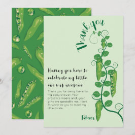 Carte De Remerciements Baby shower de pois doux