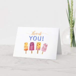 Carte De Remerciements Baby shower de Popcicule de crème glacée aux fruit