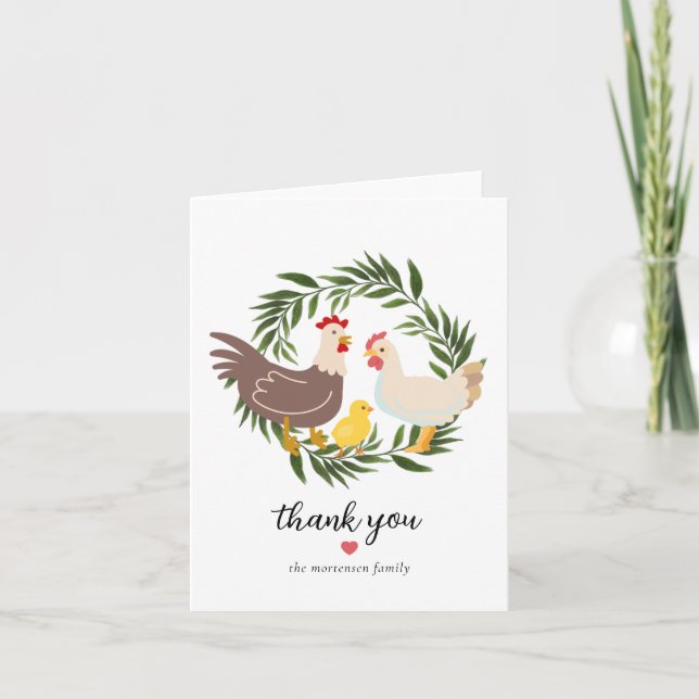 Carte De Remerciements Baby shower de poussette agricole (Devant)
