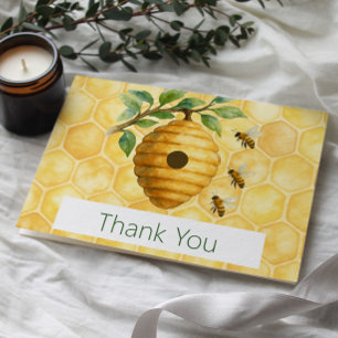 Carte De Remerciements Baby shower de ruche d'abeilles