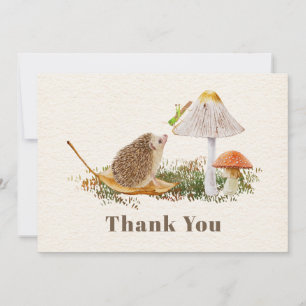 Carte De Remerciements Baby shower de sauterelles de champignons de Héris