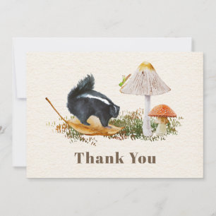 Carte De Remerciements Baby shower de sauterelles de champignons de peau