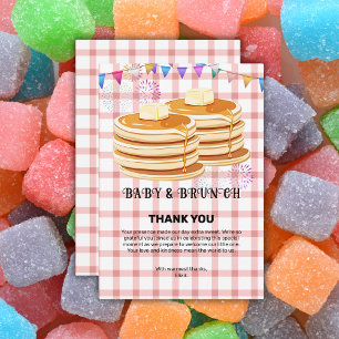 Carte De Remerciements Baby shower de souffle festive pour bébés et brunc