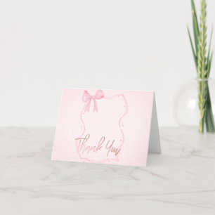 Carte De Remerciements Baby shower des points de cadre élégants de la cor