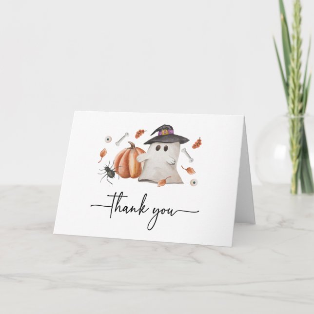 Carte De Remerciements Baby shower d'Halloween (Devant)