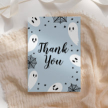 Baby shower d'Halloween bleu Little Boo