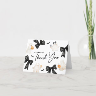 Carte De Remerciements Baby shower d'Halloween de Ghost Little Boo